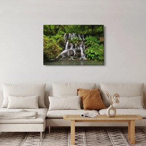 Obraz vodopádov v tropickom lese (90x60 cm)