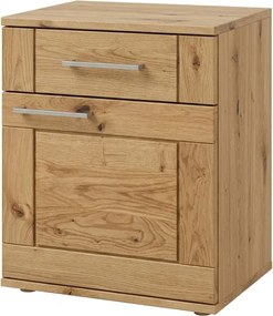 Dubový nočný stolík so zásuvkou z masívu, 43x33x55 cm Otváranie vpravo