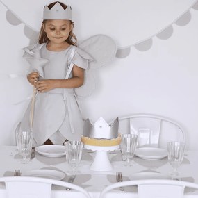 Ľanové prestieranie javorový list svetlo sivá so striebrom 37x37cm