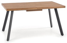 Jedálenský stôl Berlin 160 cm, orech medový / čierna