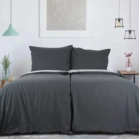 B.E.S. Petrovice Bavlnené obliečky Double face antracit/sivá