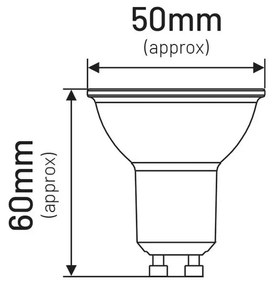 LED žiarovka INQ LED GU10/MR16 1;5W Neutral White MR006NW MR006NW