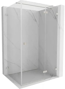 Mexen Lunar T, výklopný sprchový kút pravý 130 x 70 cm, 8mm číre sklo, oceľový profil, 834T-130-070-97-00-P