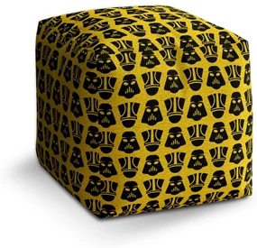 Sablio Taburet Cube Star Wars Stormtrooperi Pattern na žltej: 40x40x40 cm