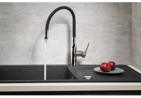 Sapho - Drezová batéria s flexibilným ramienkom SILI čierna/lesklý chróm