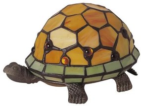 Dekor Tiffany lampa TURTLE HONEY metal glass