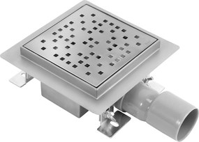 Rea Dots, nerezový odtokový žľab 150x150 mm, oceľová, REA-G6203