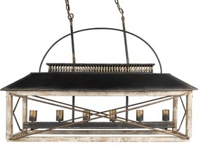 Industriál kovový luster čierny 99 cm