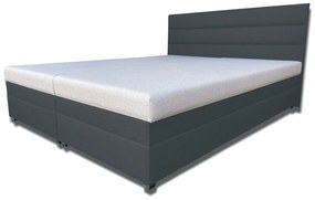 Manželská posteľ 180 cm Rebeka (s penovými matracmi) (antracit). Akcia -8%. Vlastná spoľahlivá doprava až k Vám domov. 1030967