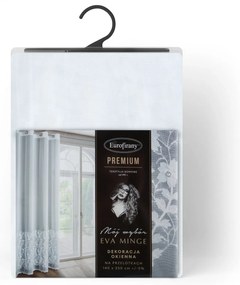 ZÁCLONA NA KRÚŽKOCH EVA MINGE INGA 140X250 CM BIELA