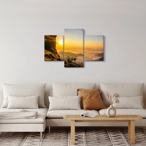 Obraz údolia v rannej hmle (90x60 cm)