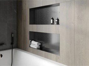 Mexen X-Wall-NR, polica na zapustenie bez príruby 75 x 30 cm, grafitová matná - 19E1753010