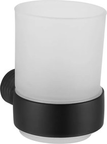 Mexen Base, nástenný pohár na kefky, čierna matná, 7088238-70