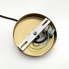 Luster na lanku ROLLO 1xE14/5W/230V zlatá/dymová béžová