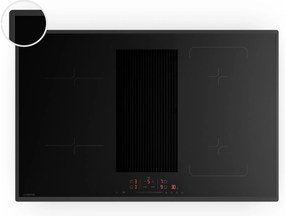 Klarstein Velaire hybridná indukčná varná doska s integrovaným digestorom Elegantná, minimalistická, výkonná 8400 W 80 cm