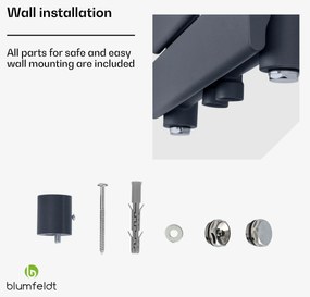 Blumfeldt Fairmont, 50 x 107, radiátor, 509 W, teplovodný, 4 vešiaky uterákov, 1/2"
