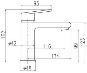 RAV Slezák CO128.0Z - Umývadlová batéria COLORADO 16,2 cm lesklá zlatá