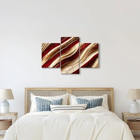 Obraz - Zlato - biela textúra (90x60 cm)