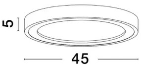 LED stropné svietidlo Nodi 45 biele