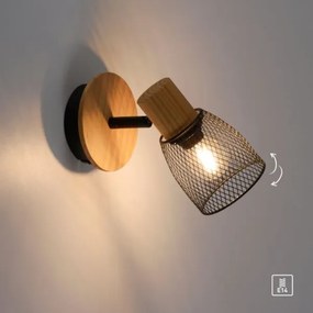 JUST LIGHT. 15191-79 - Nástenné bodové svietidlo TAMIS 1xE14/10W/230V borovica