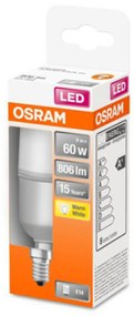 OSRAM LED žiarovka E14 Classic Stick 2.700K 8W