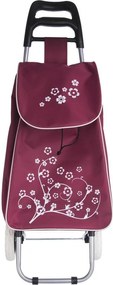 Orion Nákupná taška na kolieskach Kvet fialová, 33 x 20 x 53 cm