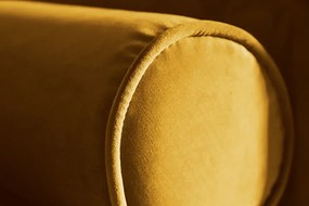 Pohovka COZY VELVET 220 cm horčicovo žltý zamat