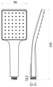 Plastová sprchová hlavica v lesklo striebornej farbe – Sapho
