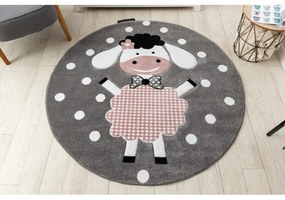 Okrúhly koberec PETIT DOLLY Ovečka, sivá Veľkosť: kruh 120 cm