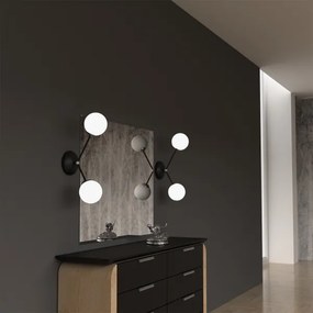 Nástenné svietidlo JOY 2xE14/40W/230V čierna/lesklý chróm