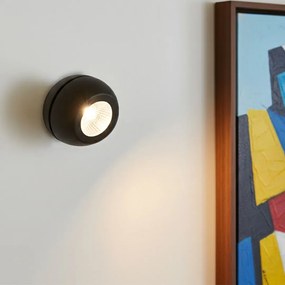 Nástenné svietidlo Flare, 1x čierne kovové tienidlo, b