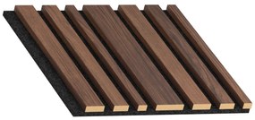 Acoustic Line Akustický obkladový panel, lamelové drevo, 300 × 300 × 28 mm, orech