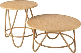 Prírodný ratanový odkladací stolík Balia Rattan Natural L - Ø 80*44 cm