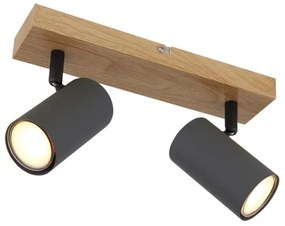 Globo 57911-2G - Bodové svietidlo ROBBY 2xGU10/35W/230V šedá/hnedá