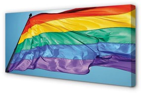 Obraz canvas farebné vlajky 125x50 cm