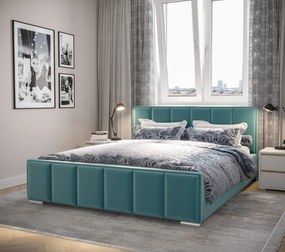 Moderná čalúnená posteľ FANCY - Drevený rám,160x200