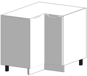 Kuchynská skrinka Zoya Drp Pl Biely hrášok / Biely