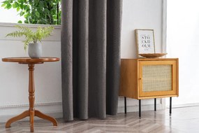 Zatemňovací záves DUNES VELVET 140x250 cm, tmavosivý Zavesenie: Kovové krúžky