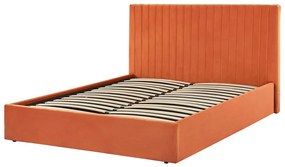 Manželská posteľ 140 cm Vakarine (oranžová) (s roštom a úložným priestorom). Vlastná spoľahlivá doprava až k Vám domov. 1076497
