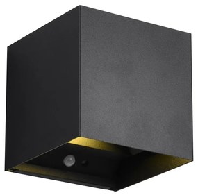 Čierne LED nástenné svietidlo Talent – Trio