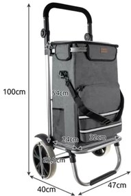 Nákupná taška na kolieskach 42L 50kg