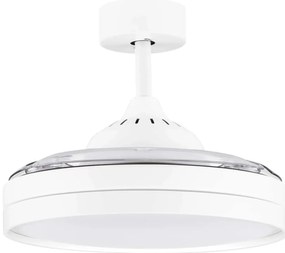 LED biele dizajnové stropné svietidlo Nevma s diaľkovým ovládaním