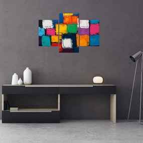 Obraz - Maľba farebných štvorcov (90x60 cm)