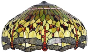 Veľké Tiffany tienidlo na lampu MULTICOLOUR GREEN Ø51*30
