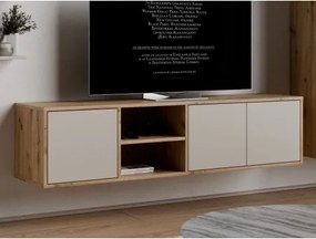 Závesná TV skrinka Asko Living, 149,5 cm, béžový kašmír%