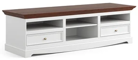 PROXIMA.store - Rustikálny veľký TV stolík - BELLUNO ELEGANT FARBA: biela