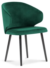 Zelená Zamatová stolička Nemesis dĺžka 57 × šírka 54 × výška 81 cm WINDSOR & CO
