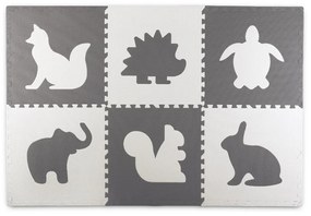Veľká penová podložka puzzle - 6 ks | zvieratká