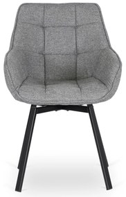 JAKS Otočná jedálenská stolička šedá látka Luna 2