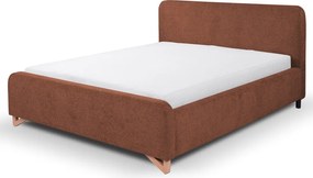 Posteľ Flamingo 180x200 cm, tehlová štruktúrovaná tkanina